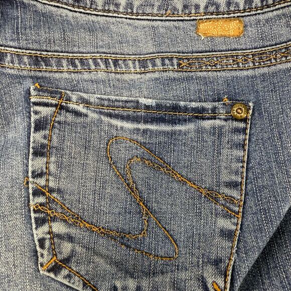 Silver Jeans Women's 31 (12) Blue Santorini Slim Boot Cut Low Rise Fit Western - Picture 4 of 16